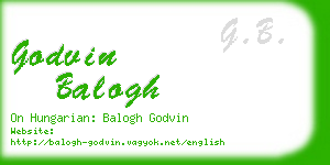 godvin balogh business card